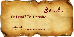 Csizmár Aranka névjegykártya